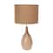 Simple Designs Oval Bowling Pin Base Ceramic Table Lamp